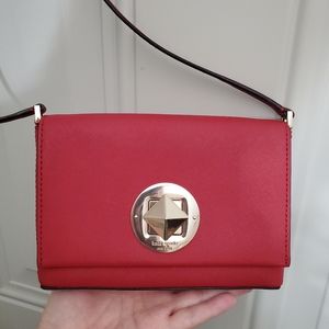 EUC Kate Spade Red Crossbody Saffiano Leather